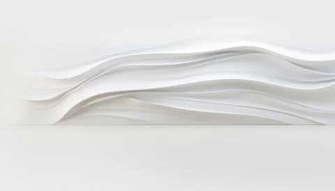 3D White Interior Background Stock Illustration