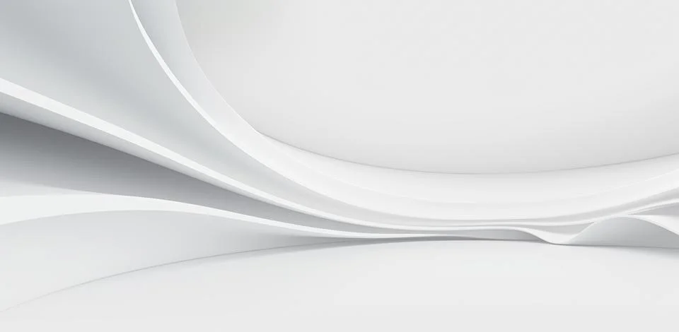 3D White Interior Background Stock Illustration