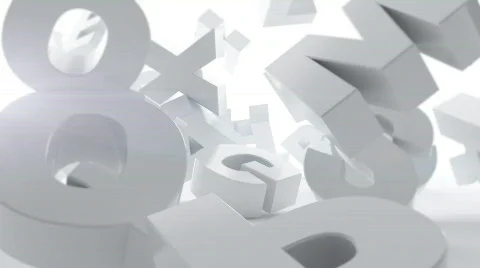 3d white letters Stock Footage 367929