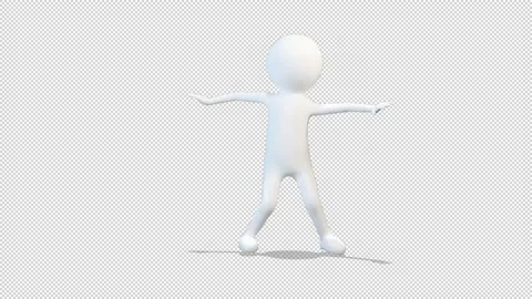 3d white man dancing a hip hop dance Stockbeeldmateriaal 163336590