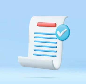3d White paper task management todo check list Stock Illustration