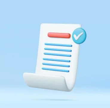 3d White paper task management todo check list Stock Illustration