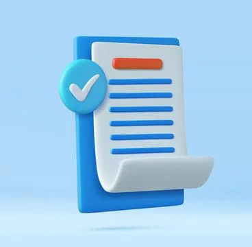 3d White paper task management todo check list Stock Illustration