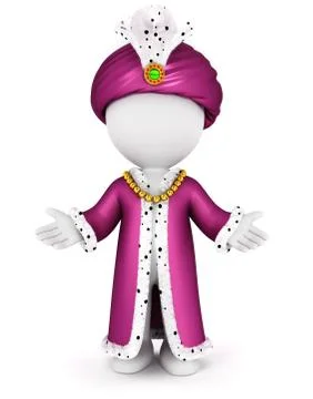 3d white people caliph Stock Illustration