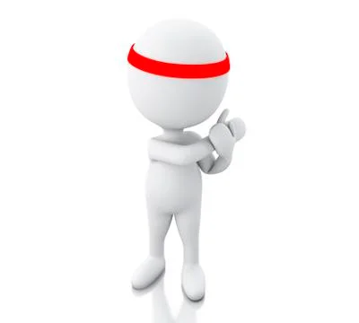 3d White people doing exercise at the gym. Illustrazione stock