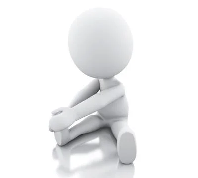 3d White people doing exercise at the gym. Illustrazione stock