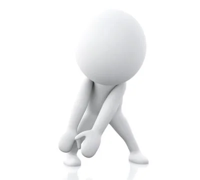 3d White people doing exercise at the gym. Illustrazione stock