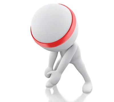 3d White people doing exercise at the gym. Illustrazione stock