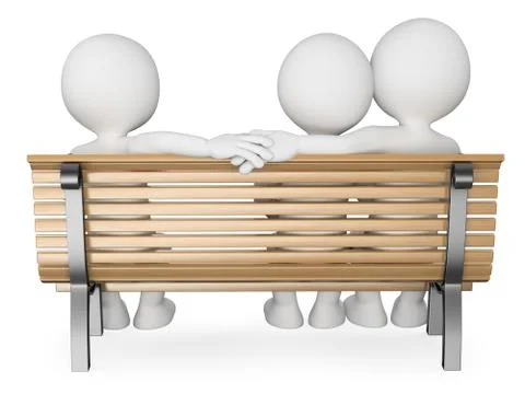 3D white people. Infidelity. Impossible love Stock Illustration
