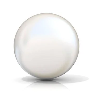 3D white perl sphere 3D white sphere isolated on white background Copyrigh... Stock Photos