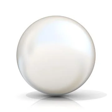3D white perl sphere Stock Illustration
