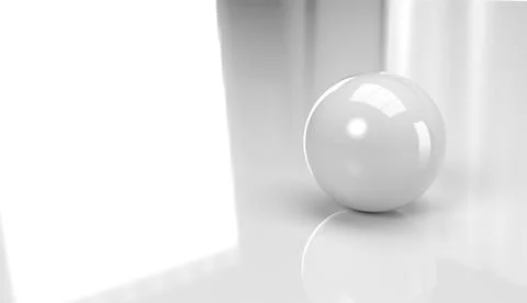 3d White Plastic Ball Stock Photos