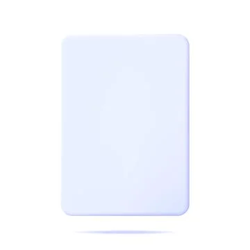 3D White Plastic or Paper Sheet Isolated 스톡 일러스트