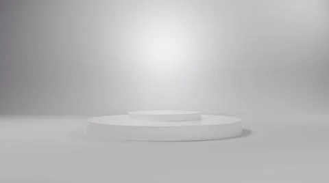 3D White Podium for packaging presentation. Product display with colorful Illustrazione stock