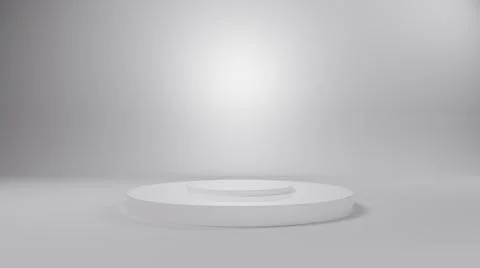 3D White Podium for packaging presentation. Product display with colorful Illustrazione stock