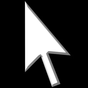 3D White Pointer Illustrazione stock