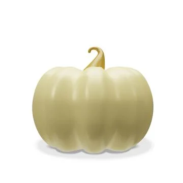 3D white pumpkin Stock Illustration