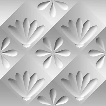 3d white seamless pattern, design texture Stock Illustration