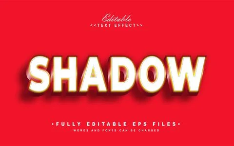 3d white shadow text effect Stock Illustration