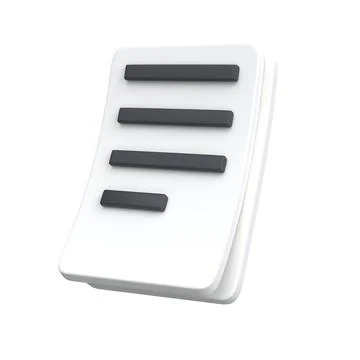 3d white sheet of paper document with strokes logo icon. management efficient 스톡 일러스트