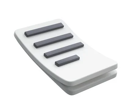 3d white sheet of paper document with strokes logo icon. management efficient Ilustração Stock