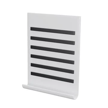 3d white sheet of paper document with strokes logo icon. management efficient 스톡 일러스트