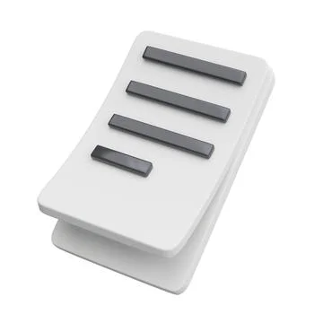 3d white sheet of paper document with strokes logo icon. management efficient 스톡 일러스트