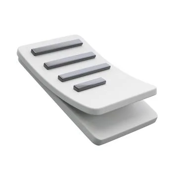 3d white sheet of paper document office with strokes logo icon. management Stock Illustration