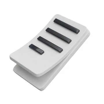 3d white sheet of paper document office with strokes logo icon. management イラスト素材