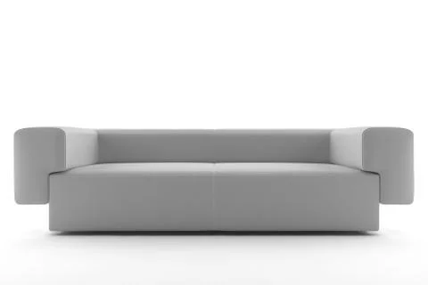 3d white sofa isolated on white background Stock Illustration