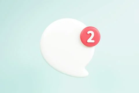 3d white speech bubble, social media chat message icon. Empty text bubbles, Stock-Illustration