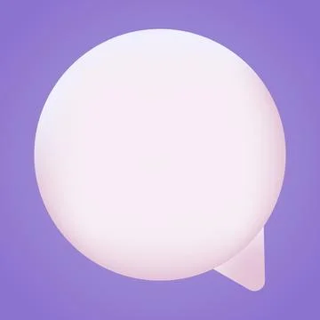 3d white speech bubble, social media chat message icon. Empty text bubble Stock Illustration