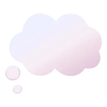 3d white speech bubble, social media chat message icon. Empty text bubble Illustrazione stock