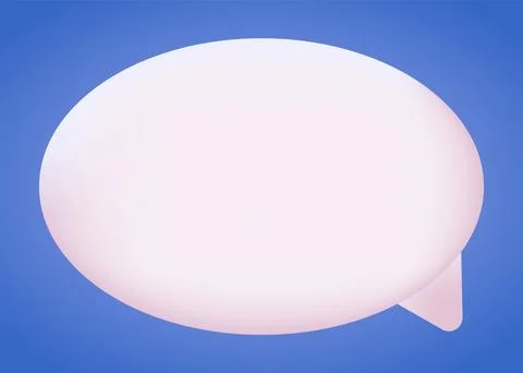 3d white speech bubble, social media chat message icon. Empty text bubble Stock Illustration