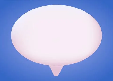 3d white speech bubble, social media chat message icon. Empty text bubble Stock Illustration