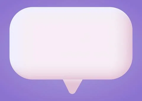 3d white speech bubble, social media chat message icon. Empty text bubble Stock Illustration