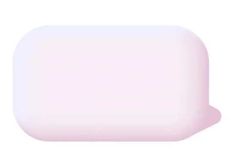 3d white speech bubble, social media chat message icon. Empty text bubble Stock Illustration