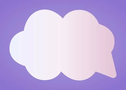3d white speech bubble, social media chat message icon. Empty text bubble Stock Illustration
