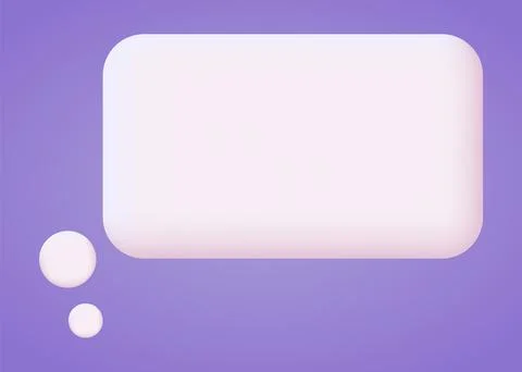 3d white speech bubble, social media chat message icon. Empty text bubble Stock Illustration