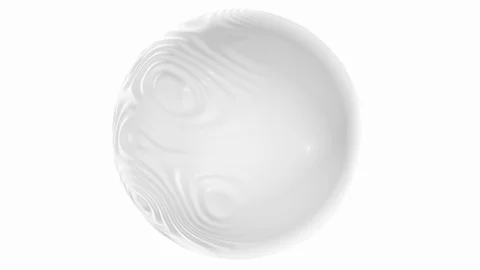 3D white sphere background in clean minimal style. Looping ripple animation Stock-Footage 110046619