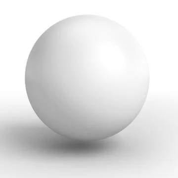 3d white sphere Stock Illustration
