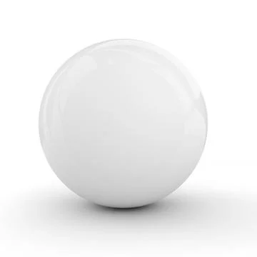 3d white sphere isolated on white 库存插图