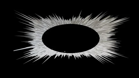 3D white spike frame animation appearing alternately on black background wi.. Stock-Footage 328655037