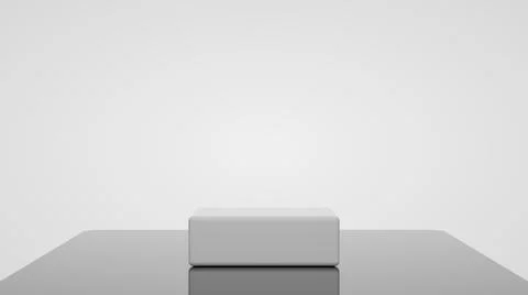 3D white square podium for packaging presentation. Product display with white Illustrazione stock