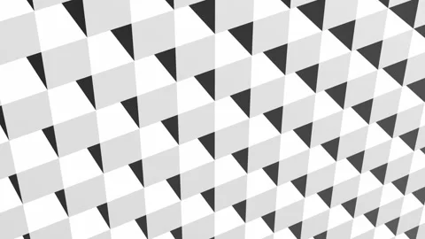 3D White Squares Grid Moving and Along in Abstract Space Video stock 337578420