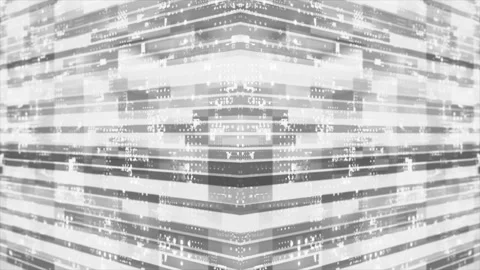 3D white striped box pattern moving technology cyberspace background Stock Footage 272432140