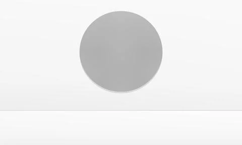 3d white studio background premium empty display circle hole decorative desig Stock Illustration