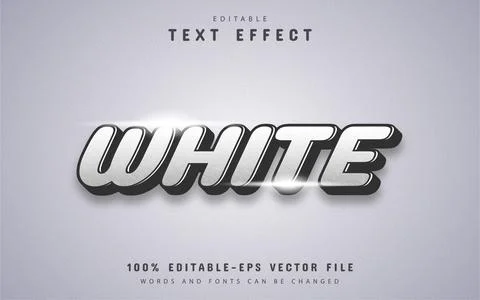 3d white text effect Stock Illustration