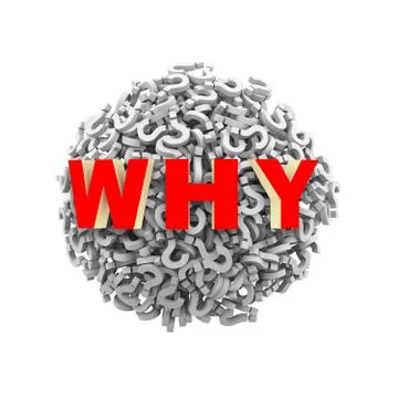 3d why question mark sphere ball Illustrazione stock