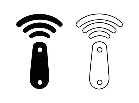 A 3D wi-fi symbol vector design represents wireless internet connection Stock Illustration